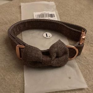 Tweed (Brown and White) Medium Pet Collar